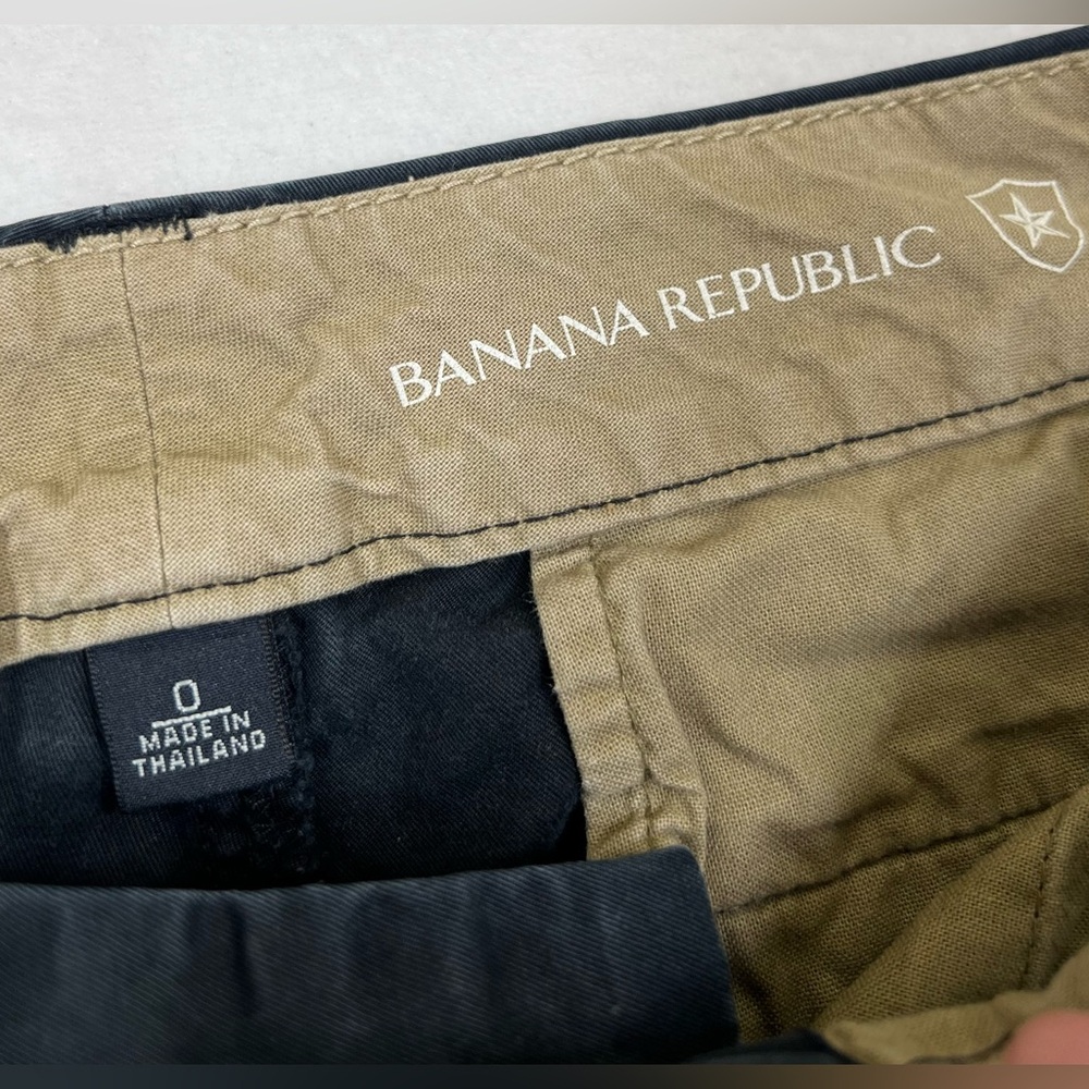 BANANA REPUBLIC Women’s Low Rise Cropped Chino Navy‎ 0 Cotton Business Casual - Picture 3 of 11